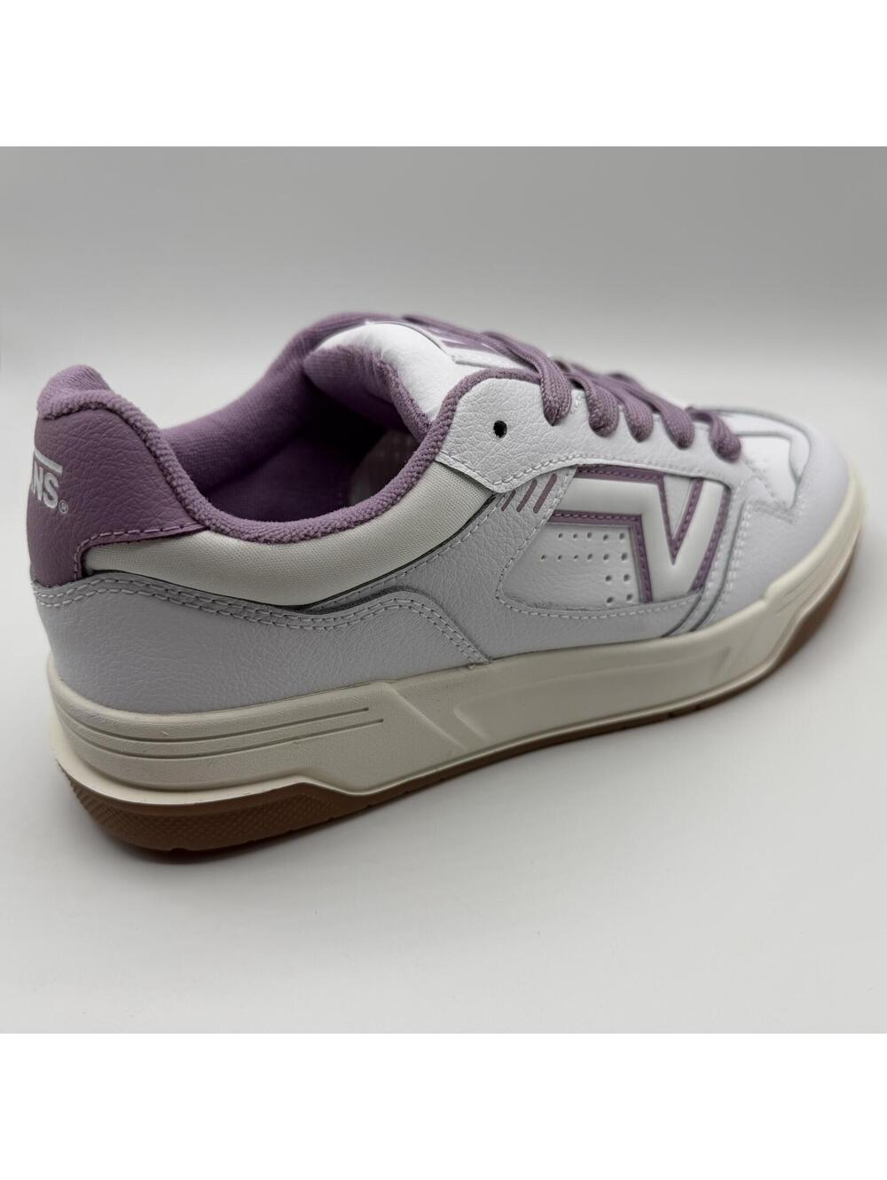 VANS Upland Vintage Leather Purple White VN000D1HPRP Women's Size 9.5 - Picture 11 of 14